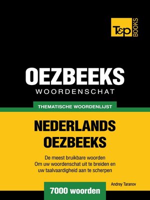 cover image of Thematische woordenschat Nederlands-Oezbeeks